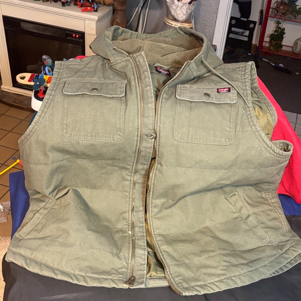 Wrangler Olive Workwear Vest
